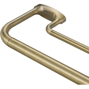 Double Curtain Rods, Wrap Around Curtain Rod for Windows, Internal Splicing 1'' Front and 5/8'' Back Adjustable Curtain Rod with Aluminum Finials and Brackets (Warm Gold, 28-165") in Kuwait