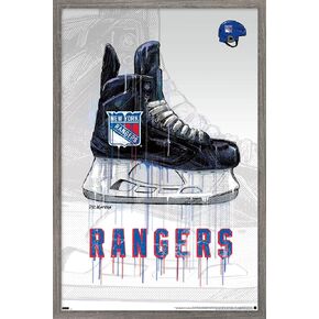 ملصق حائط من Trends International NHL New York Rangers - Drip Skate 21، مقاس 22.375 بوصة × 34 بوصة، إصدار ممتاز غير مؤطر in Kuwait