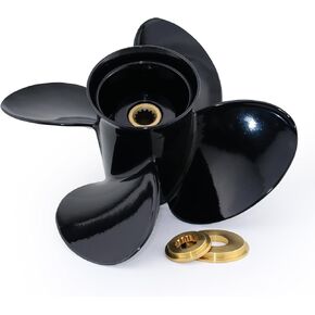Boat Propeller fit Johnson Evinrude 40-140 HP Engines, 13 Spline Tooth Outboard Prop, RH, Aluminum, OEM Propellers for 50 60 E-TEC 65 70 75 85 88 90 100 110 112 115 120 125 135 HP in Kuwait