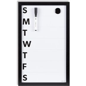 U Brands Magnetic Dry-Erase Board, 36 X 24 Inches, Black Wood Frame (311U00-01) in Kuwait
