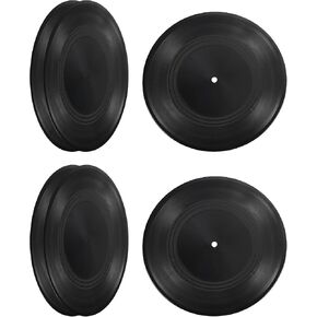PATIKIL Blank Vinyl Records, 12 Inch CD Fake Vinyl Records for Wall Aesthetic Decor, 12 Pack Records for Roll Music Room Rock Party DIY Decoration, Black in Kuwait