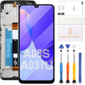 لشاشة Samsung Galaxy A03s A037U البديلة SM-A037U شاشة LCD تعمل باللمس مجموعة محول الأرقام A03S LCD مجموعة أجزاء الإطار (ليس لـ A037A A037W A037G وA03) (حجم أكبر 161 مم (الإصدار الأمريكي)) in Kuwait