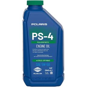 Polaris PS-4 All-Season 4 Cycle 5W-50 Full Synthetic Oil for Specific RANGER, GENERAL, RZR, Sportsman, Scrambler, ACE Models With 4 Stroke Engine, for UTV SxS ATV, 1 Quart, Qty 1-2876244 in Kuwait