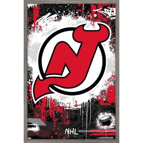 Trends International NHL New Jersey Devils - ملصق حائط بشعار الحد الأقصى 23 in Kuwait