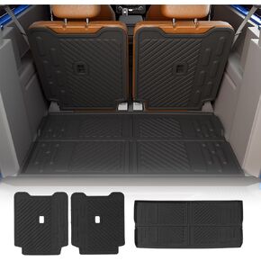 Rongtaod Fit 2020-2024 Ford Escape Cargo Mat Trunk Mat Cargo Liner TPE جميع الأحوال الجوية غطاء المقعد الخلفي حامي 2023 Escape Accessories (مسند الظهر + حصيرة صندوق السيارة) in Kuwait