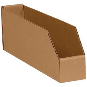 AVIDITI Cardboard Storage Bins, Open Top Bin Box, 50-Pack | Small for Inventory, Organization, Parts, Garage, Warehouse or Home Cubby, Oyster White in Kuwait