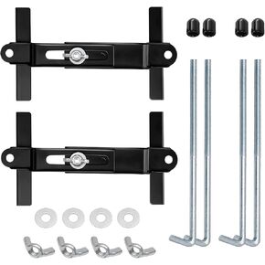 Ampper Battery Hold Down Clamp, Stainless Steel J Hook Battery Hold Down Bracket Bolts Kit with Adjustable Crossbar (2 Sets, Bolt Length 10.6 in) in Kuwait
