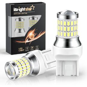 iBrightstar أحدث 9-30V وامض ستروب وامض LED أضواء عكسية 912 921 W16W T15 906 لمبات LED مع استبدال جهاز العرض للأضواء العكسية الاحتياطية، زينون أبيض in Kuwait
