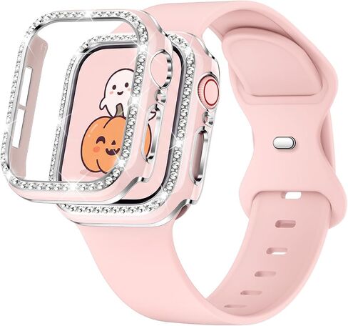 XYF Compatible for Silicone Pink Apple Watch Bands Women Pinksand in Kuwait