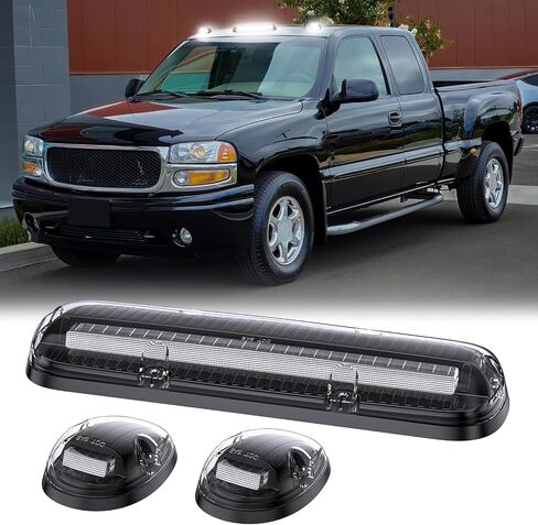 مصابيح سقف الكابينة متوافقة مع F250 F350 F450 F550 Super Duty 1999-2016 / F650 F750 2004-2017، 5 قطع من أضواء إزالة سقف الكابينة العلوية للشاحنة in Kuwait