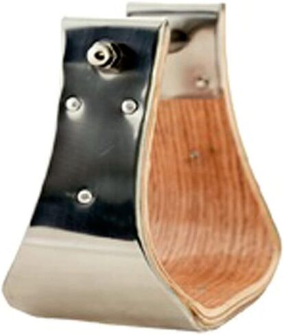 HILASON 4in Metal Bound Wood Bell Stirrups 4IN in Kuwait
