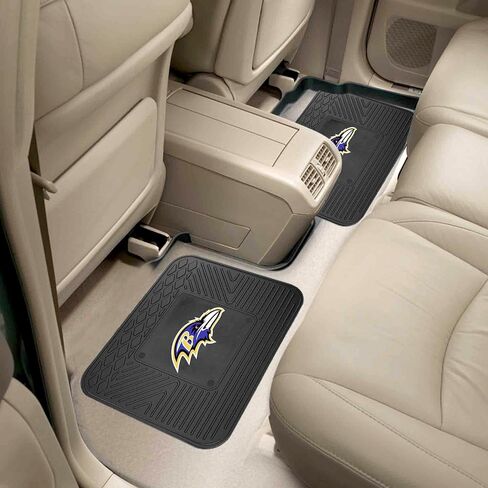 FANMATS - 13791 NFL Baltimore Ravens Nylon Face Deluxe Car Mat Black 20"x27" in Kuwait