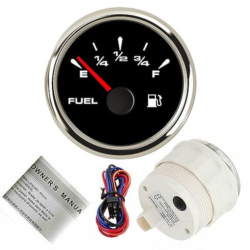 52mm/2-1/16" Fuel Level Gauge 7 Backlight Colors 0-90ohms 10-180ohms 73-10ohms 0-190ohms 240-33ohms Anti-Vibration Anti-Over-Voltage Waterproof IP67 in Kuwait