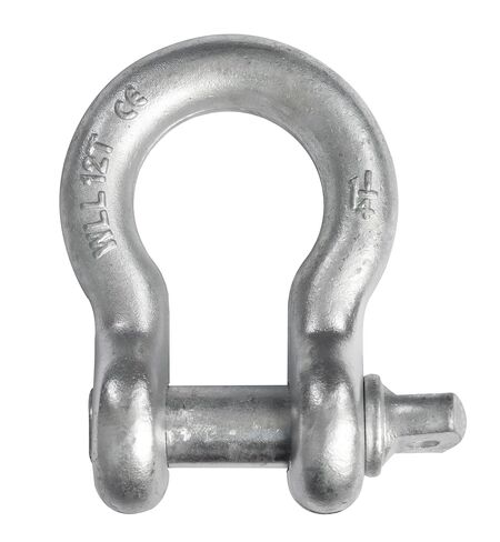 Hi-Gear 1-1/8’’ D Ring Bow Shackle, 9.5 Ton (21,000 Lbs) Working Capacity, Truck Bed Accessories, with 1 1/4'' Screw Clevis Pin Galvanized, for Rigging, Towing & Overhead Applications, Pack of 2. in Kuwait