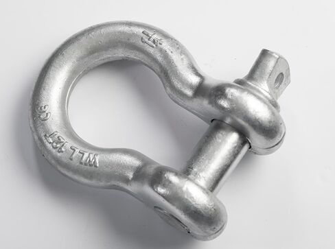 Hi-Gear 1-1/8’’ D Ring Bow Shackle, 9.5 Ton (21,000 Lbs) Working Capacity, Truck Bed Accessories, with 1 1/4'' Screw Clevis Pin Galvanized, for Rigging, Towing & Overhead Applications, Pack of 2. in Kuwait