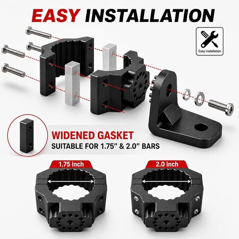 2 قطعة حامل علم UTV / حامل سوط UTV لقفص لفة 1.75 بوصة و2 بوصة متوافق مع Can Am X3 Polaris RZR 900 1000 XP Pro Turbo Can Am Maverick Commander SXS (شديد التحمل 360 درجة قابل للتعديل، ألومنيوم) in Kuwait