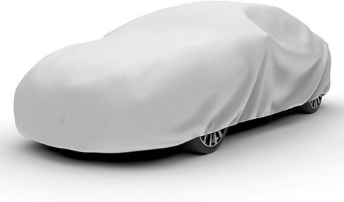 Budge Protector III Car Cover, 3 Layer Moderate Weather Protection, Water Resistant and Dustproof, Car Cover fits Cars up to 200", Gray in Kuwait