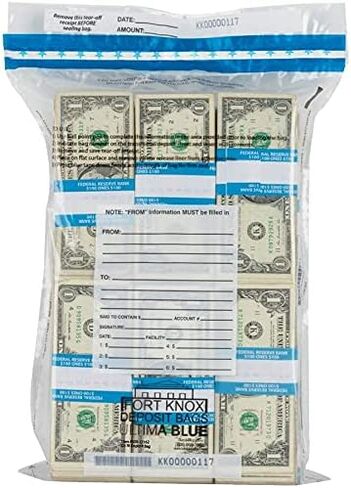 أكياس إيداع شفافة من BankSupplies Ultima Blue Dual Pocket | 12 عرض × 16 ارتفاع | عبوة 100 | العبور والتحويل والأشياء الثمينة | شريط واضح للعبث | إغلاق رفرف أسير | حقيبة ودائع الأمن in Kuwait