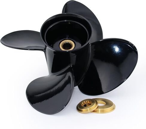 Boat Propeller fit Johnson Evinrude 40-140 HP Engines, 13 Spline Tooth Outboard Prop, RH, Aluminum, OEM Propellers for 50 60 E-TEC 65 70 75 85 88 90 100 110 112 115 120 125 135 HP in Kuwait