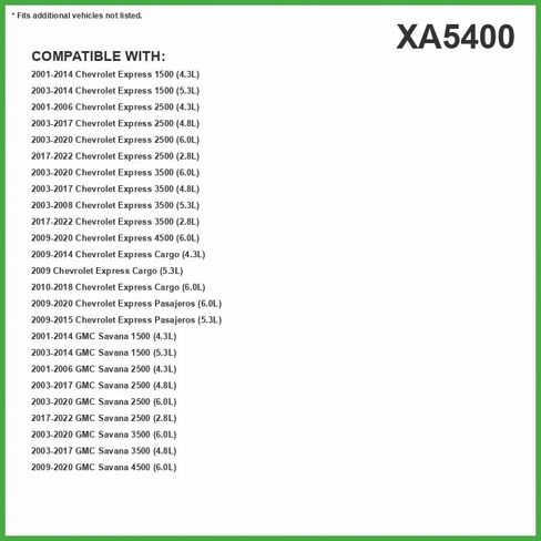 فلتر هواء المحرك الفاخر ECOGARD XA5400 يناسب شيفروليه إكسبريس 3500 6.0L 2003-2020، Express 2500 4.8L 2003-2017، Express 1500 4.3L 2001-2014، Express 2500 6.0L 2003-2020، Express 3500 4.8L 2005-20 17 in Kuwait