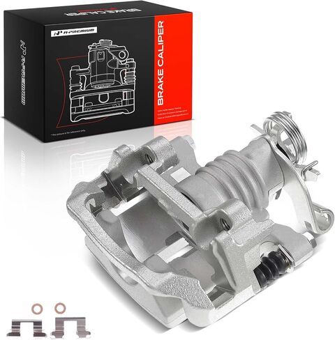 مجموعة فرجار قرص الفرامل الخلفية A-Premium مع دعامة متوافقة مع موديلات مختارة من Chevy وPontiac وSaturn - Malibu 2004-2012، Cobalt 2005-2008، HHR 2008-2010، Pursuit 2006، G5، G6، Aura، Ion in Kuwait