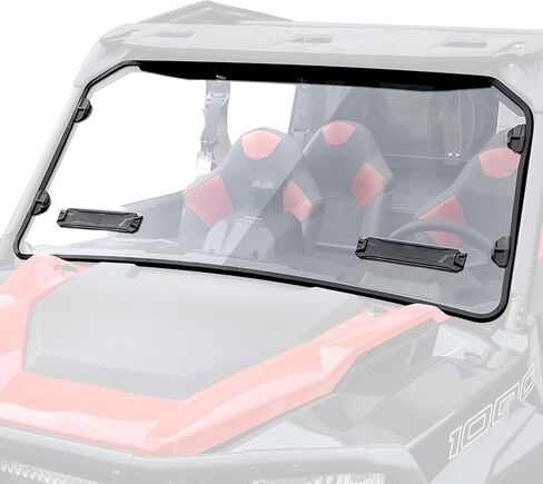 SAUTVS Full Windshield for General, Clear Hard Coat Poly Vented Front Windshield for Polaris General 1000 2016-2024/ 4 1000 2017-2024/ General XP/ XP 4 1000 2020-2024 Accessories, Replace #‎2884337 in Kuwait