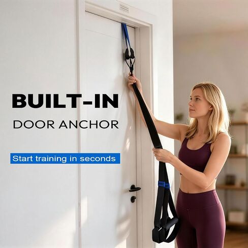 Bodyweight Fitness Training Kit, Home Resistance Trainer Straps for Total Body Workouts in Kuwait