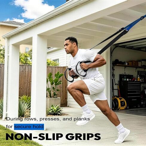Bodyweight Fitness Training Kit, Home Resistance Trainer Straps for Total Body Workouts in Kuwait