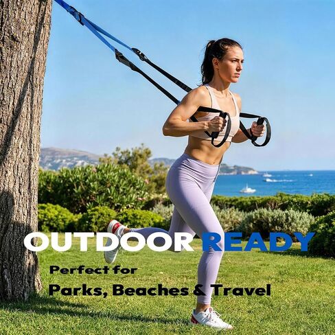 Bodyweight Fitness Training Kit, Home Resistance Trainer Straps for Total Body Workouts in Kuwait