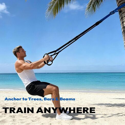 Bodyweight Fitness Training Kit, Home Resistance Trainer Straps for Total Body Workouts in Kuwait