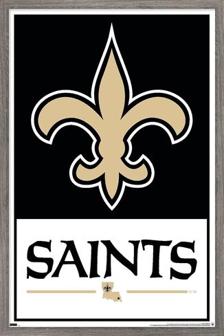 ملصق حائط بشعار 21 من Trends International NFL New Orleans Saints، مقاس 22.37 بوصة × 34.00 بوصة، حزمة ملصق ومشبك in Kuwait