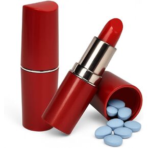 Fake Lipstick Diversion Safe - Secret Stash Compartment | Hide Pills, Money, Jewelry | Keep Valuables Safe in Plain Sight Storage Rave Festival Hiding Container Disguise Women Store Medication Drugs in Kuwait