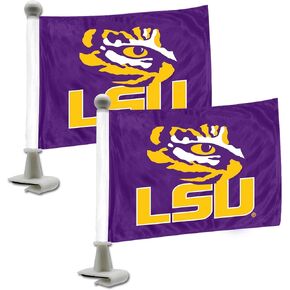 FANMATS 61910 LSU Tigers Ambassador Car Flags - 2 Pack Mini Auto Flags, 4in X 6in, Perfect for Hood or Trunk in Kuwait