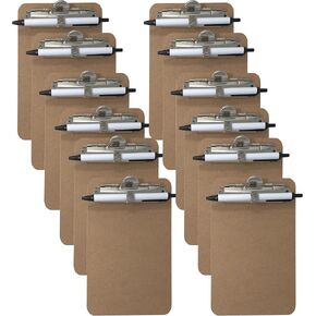 Trade Quest Mini Clipboard 5'' x 7'' Pen Holder Clip (Pen Included) (Pack of 12) in Kuwait