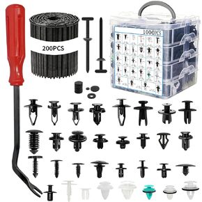 915 Pcs Bumper Clips Car Retainer Clips & Auto Fasteners Assortment Plastic Push Rivets Fender Clips - 27 Most Popular Sizes Door Trim Panel Clip Set for Toyota GM Ford Honda Chevy in Kuwait