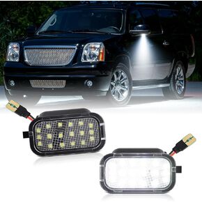 Mirror Light LED Puddle Light Assembly for 2007-2014 Chevy Silverado 2500 3500 Suburban 1500 2500 Tahoe GMC Yukon Denali Hybrid XL 1500 2500 Pickup, 5500K White in Kuwait