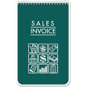 BookFactory Sales Invoice Book/Carbonless Sale Tracking Journal - Wire-O, 8.5'' x 5.5'', 100 Pages (50 Sets of Pages) Contains Duplicate Pages (LOG-050-HLCW-PP-D(Invoice-Landscape)-BX) in Kuwait