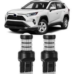 Brilliant Red T20 7443 7444 7440 LED Bulbs with Projector Brake Lights Compatible with 2016 2017 2018 Toyota RAV4, Pack of 2 in Kuwait