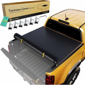 غطاء سرير شاحنة ناعم قابل للطي من YHTAUTO مع وظيفة قفل تلقائي متوافقة مع غطاء سرير Toyota Tacoma 2016-2023 | سرير 5 بوصات (60.5 بوصة) | غطاء سرير شاحنة لجميع الأحوال الجوية in Kuwait