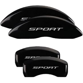 أغطية فرجار MGP 10252SSP2BK Sport (2015، بدون مسامير) لمسة نهائية من مسحوق أسود، شخصيات فضية، مجموعة من 4 قطع in Kuwait