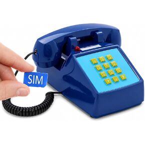 Opis 60s mobile 4G Phone : The Rotary GSM Desk Phone/Retro Cell Phone/Senior Cell Phone for Elderly Unlocked/GSM Phone Home/Vintage Cell Phone/Senior Cell Phone Unlocked in Black in Kuwait