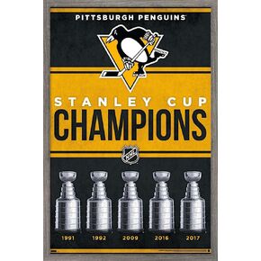 ملصق حائط من Trends International NHL Pittsburgh Penguins - Champions 23، 22.37 بوصة × 34.00 بوصة، إصدار ممتاز غير مؤطر in Kuwait