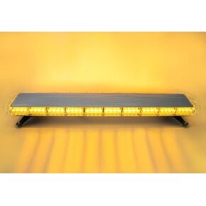 35.5 Inch Traffic Advisor Strobe Light Bar 32 LED Hazard Warning Emergency High Intensity Directional Flashing Safety Lightbar 13 Flashing Modes with Cigarette Lighter Suction Cup (Amber White) in Kuwait
