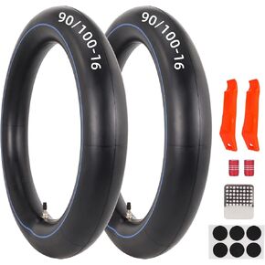2 Pack of 3.25/3.50-16 90/100-16 Inner Tube with Straight Stem TR-4 replacement for Motorcycles Dirt Pit Bike TAOTAO SSR in Kuwait