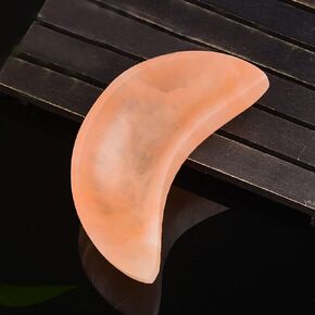 JIC Gem 4 Inch Orange Selenite Crystal Bowl Hand Carved Leaf Shape Moroccan Healing Crystals Charging Bowl in Kuwait