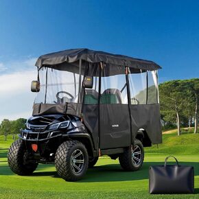 VEVOR Golf Cart Enclosure, 4-Person Golf Cart Cover, 4-Sided Fairway Deluxe, 300D Waterproof Driving Enclosure with Transparent Windows, Fit for EZGO, Club Car, Yamaha Cart (Roof Up to 78.7''L) in Kuwait
