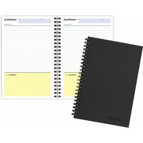 Cambridge Notebook, Business Notebook, 8-1/2" x 11", 80 Sheets, Legal Ruled, QuickNotes Notebook, Flexible Cover, Wirebound, Gray (06066) in Kuwait