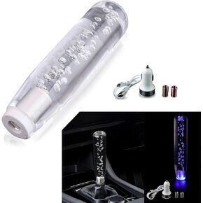 1 PC Car Personalized Gear Shift Head, LED Illuminated Crystal Bubble Shift Knob Wave Stick Head, 7.87" Cool Shift Head, Replacement Modification Accessories, for Most Models (Transparent) in Kuwait