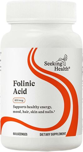 Seeking Health Folinic Acid, 1360 mcg DFE Folinic Acid to Support Homocysteine Levels, Methylation, Cognitive Function, and Energy, Vegan and Vegetarian (60 lozenges)* in Kuwait