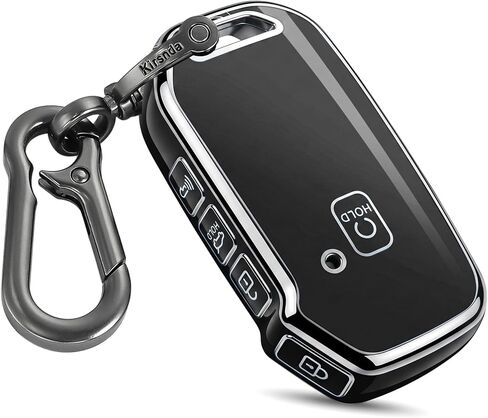 لغطاء مفتاح Kia key fob، حافظة مع سلسلة مفاتيح، غطاء/جلد مفتاح حماية ناعم من مادة TPU، 4-5 أزرار تناسب مفتاح التحكم عن بعد Cerato Ceed Forte NIRO Sorento Seltos Soul Telluride (أحمر) in Kuwait